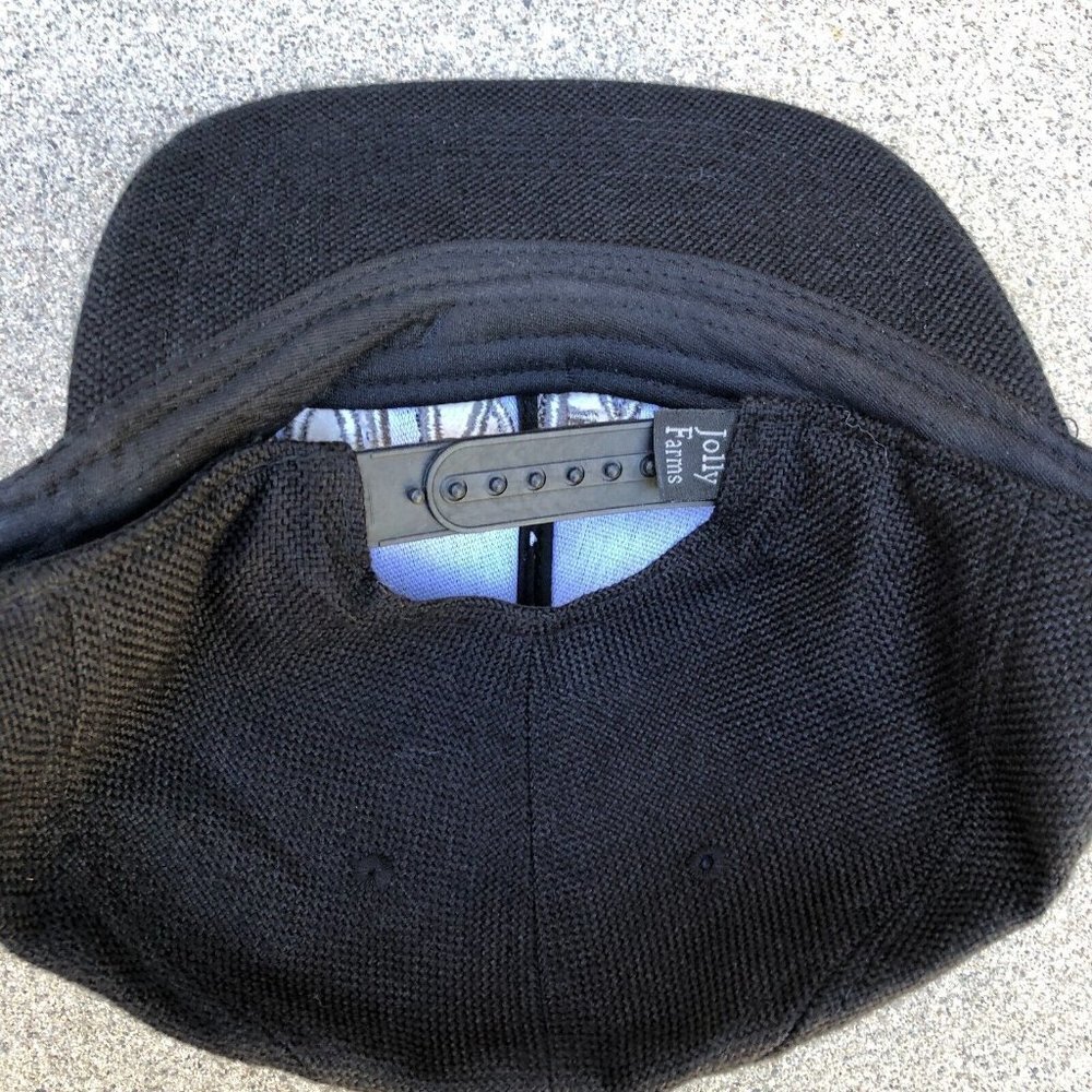 JOLLY FARMS 100% Hemp Snapback Hat Men's Black Adjustable Cap California​​​​​ - Picture 5 of 6